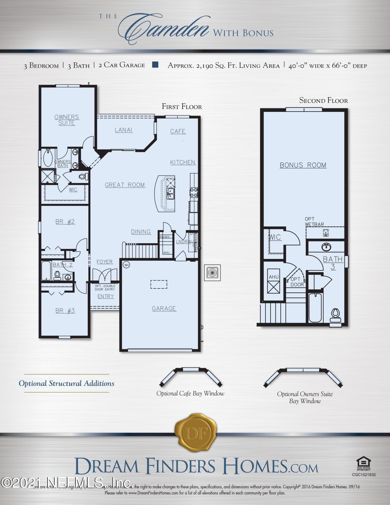 9731 Kevin Road Jacksonville, FL 32257 - Photo 19 of 19 Camden with Bonus - Floorplan