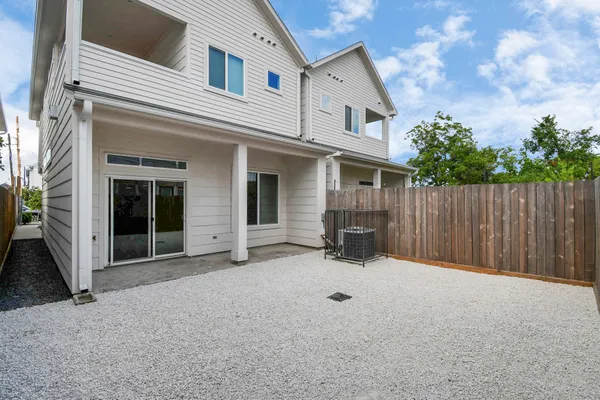 a backyard of a house