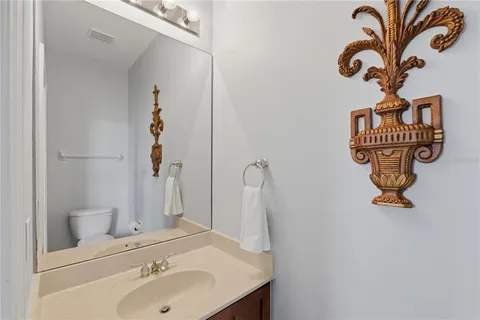 a view of swimming pool with outdoor seating