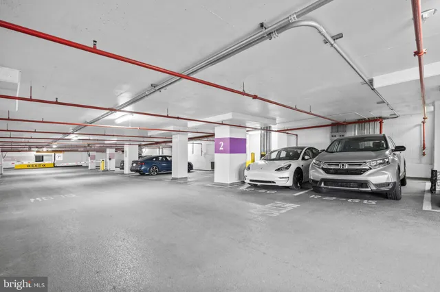 a car parked in garage