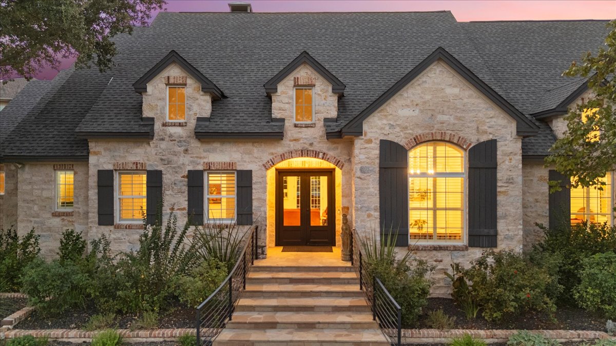 a front view of a house