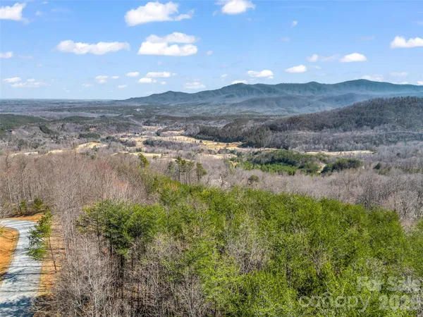 a view of ocean with green space
