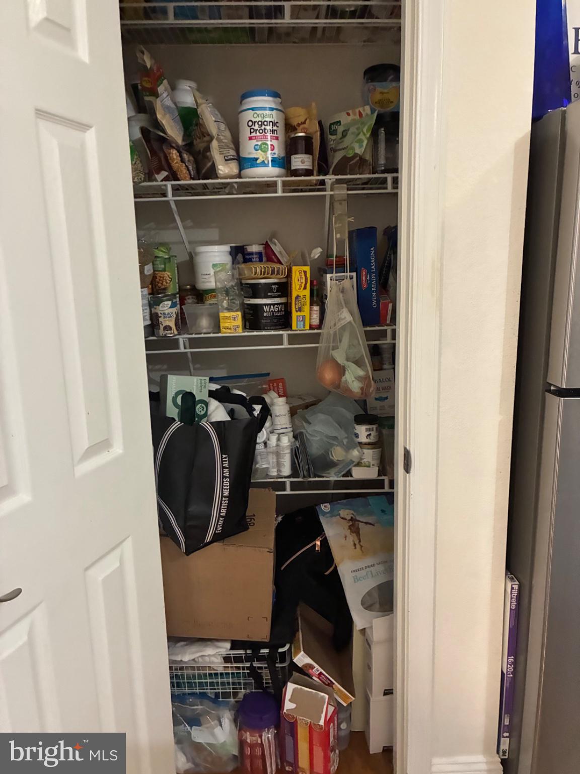 1571 Spring Gate Dr., Unit 6206 McLean, VA 22102 - Photo 18 of 26 Cluttered pantry brimming with supplies.