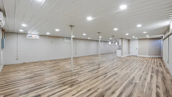 a view of a building with entertaining space