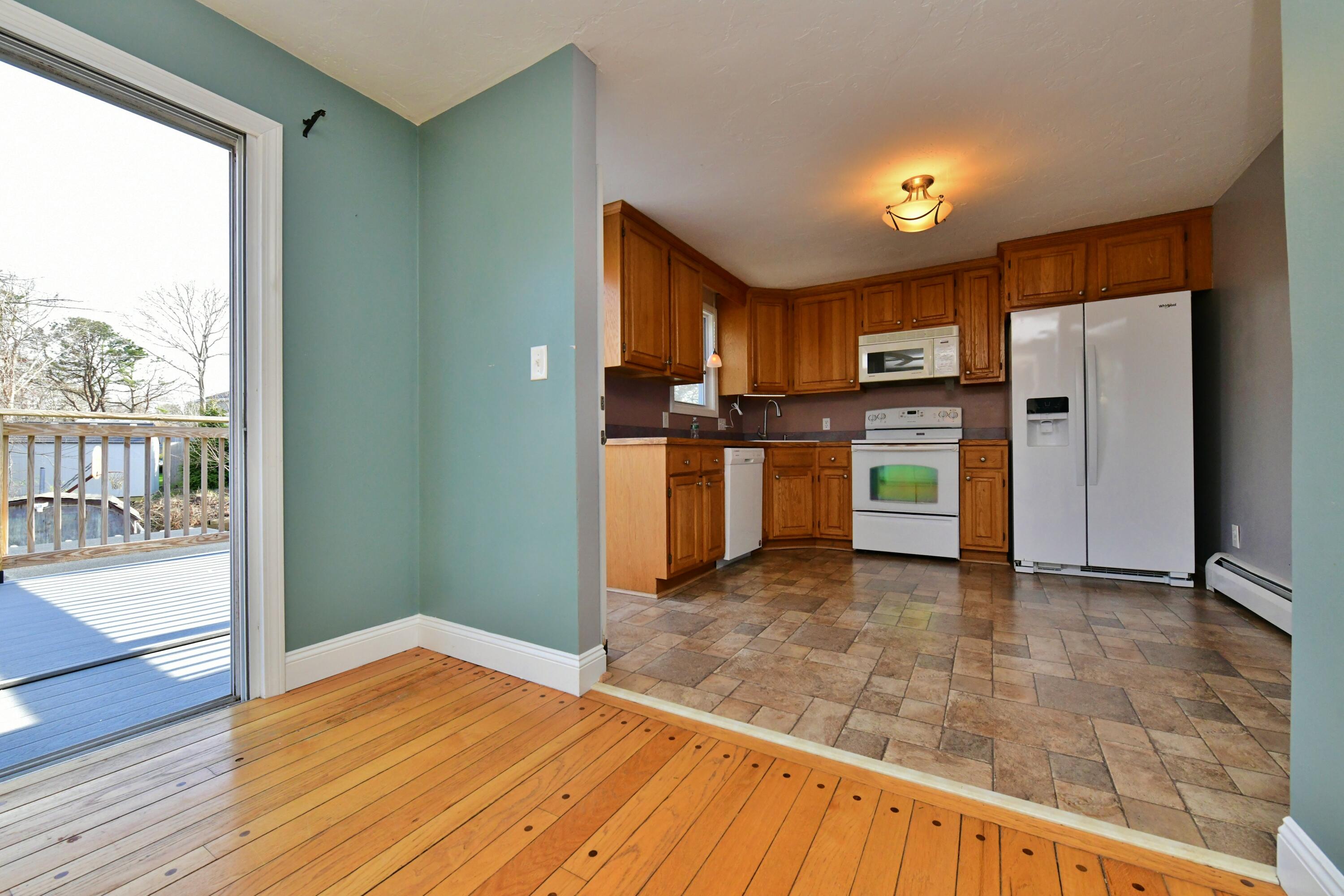 65 Siasconset Drive Sagamore Beach, MA 02562 - Photo 16 of 53 a view of a kitchen with wooden floor and electronic appliances