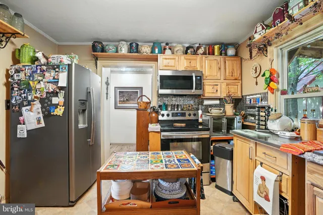 a bed room with a bed and furniture