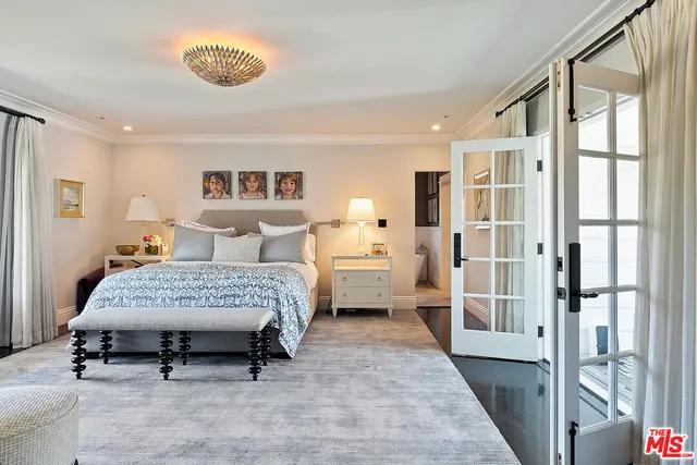 a view of a garden with a bench