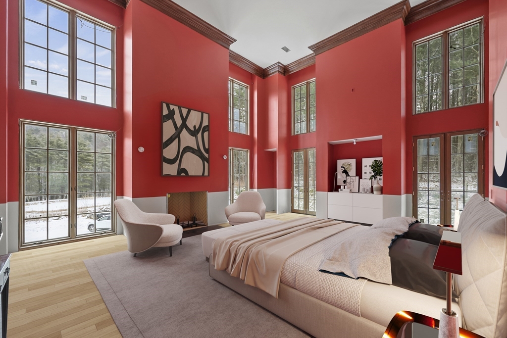 209 Blue Hill Road Great Barrington, MA 01230 - Photo 24 of 42 a bedroom with a bed and glass window