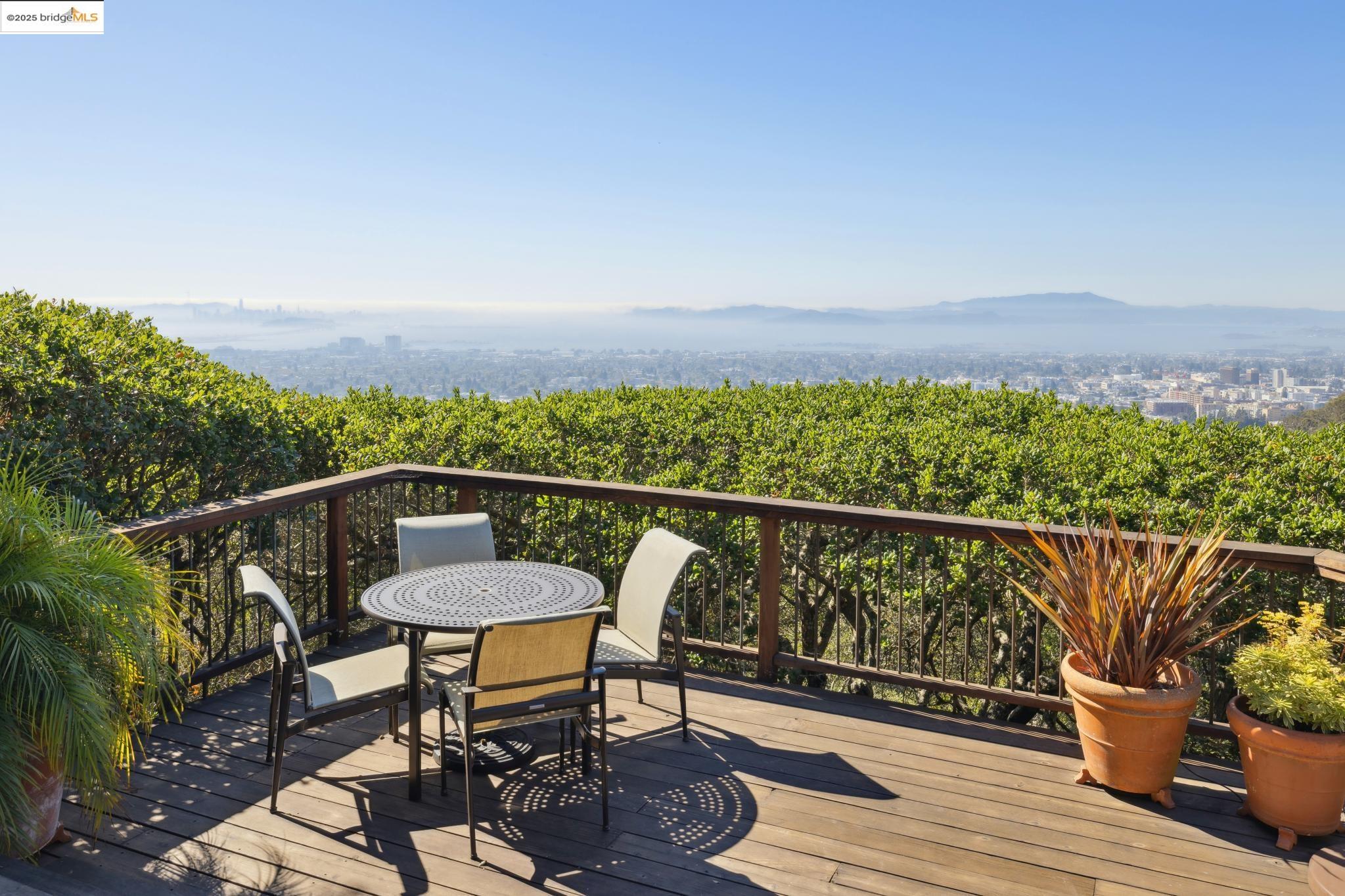 830 Alvarado Road Berkeley, CA 94705 - Photo 1 of 1 a view of a balcony with wooden floor and city view