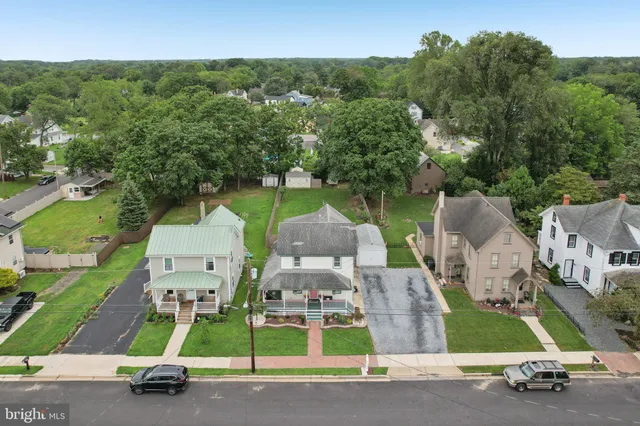 an aerial view of multiple house