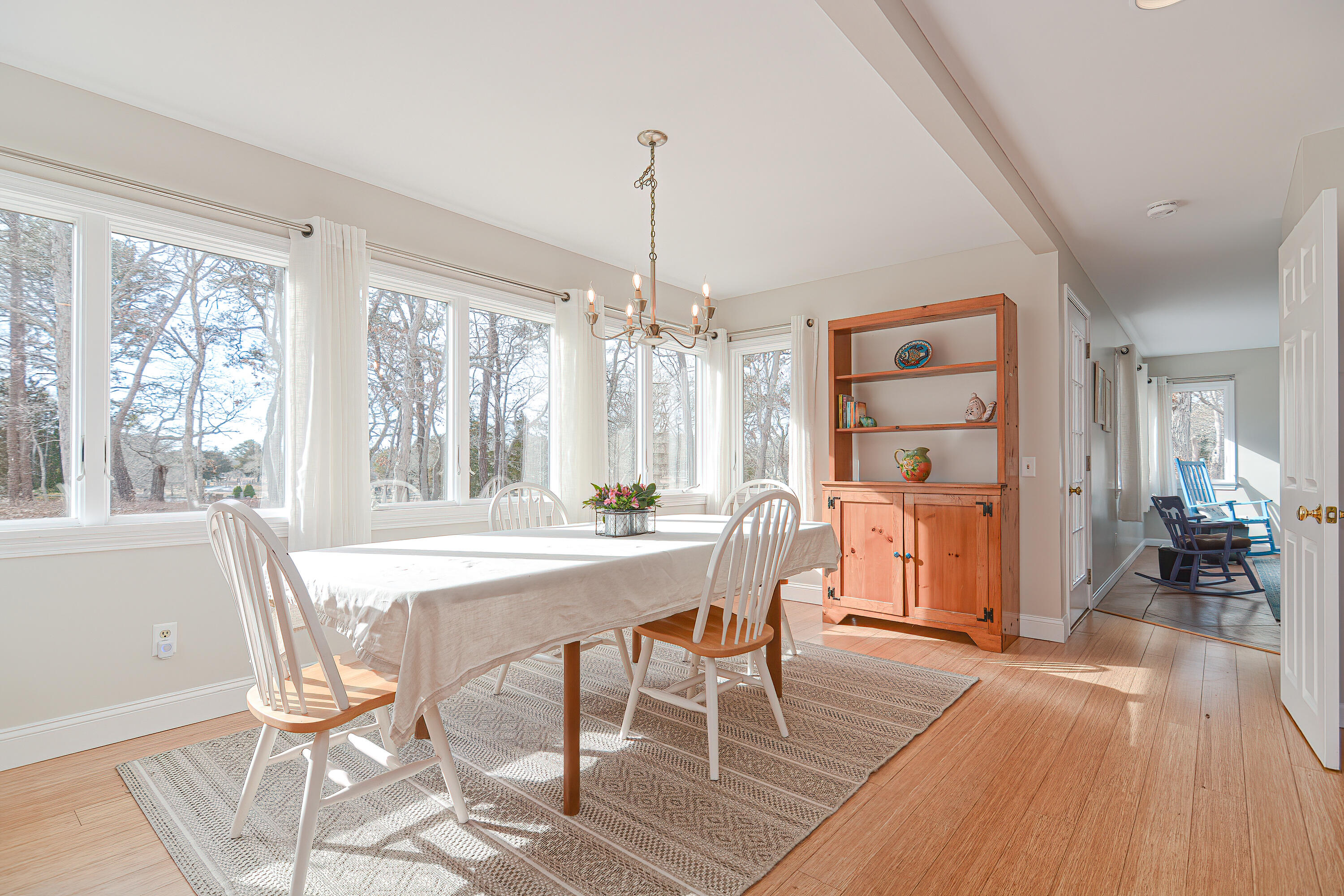 155 Gross Hill Road Wellfleet, MA 02667 - Photo 15 of 52 a view of a dining room with furniture window and outside view