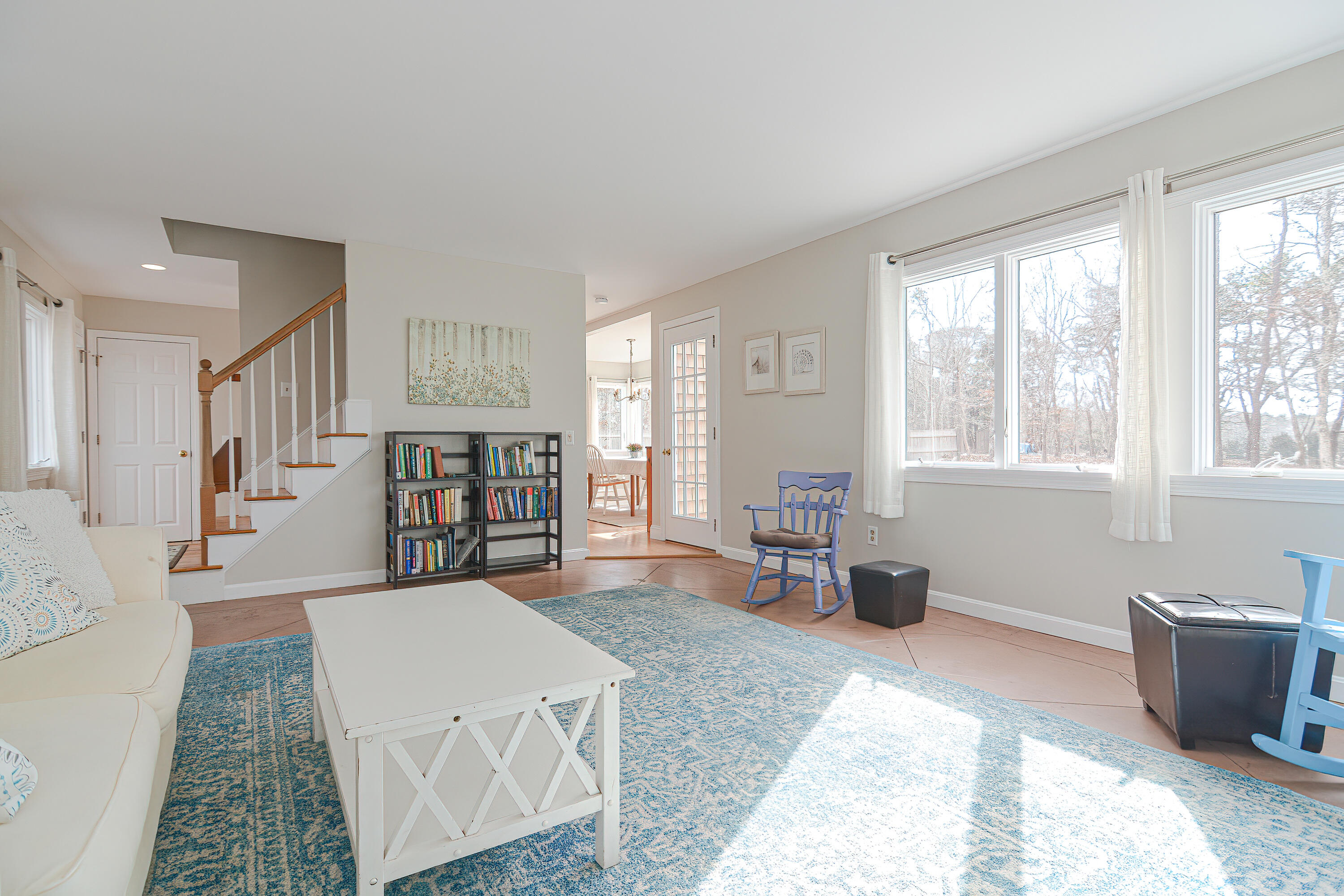 155 Gross Hill Road Wellfleet, MA 02667 - Photo 19 of 52 a living room with furniture and a large window