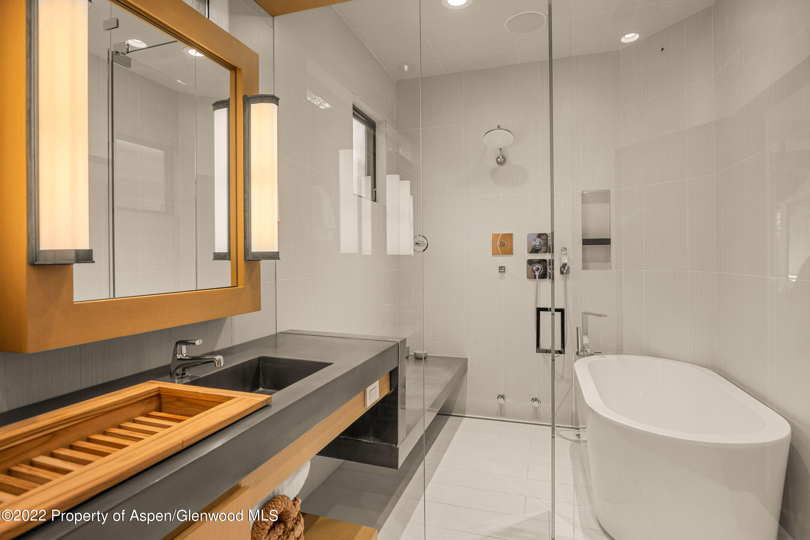 940 East Hyman Avenue Aspen, CO 81611 - Photo 16 of 32 a bathroom with a tub a sink and a shower