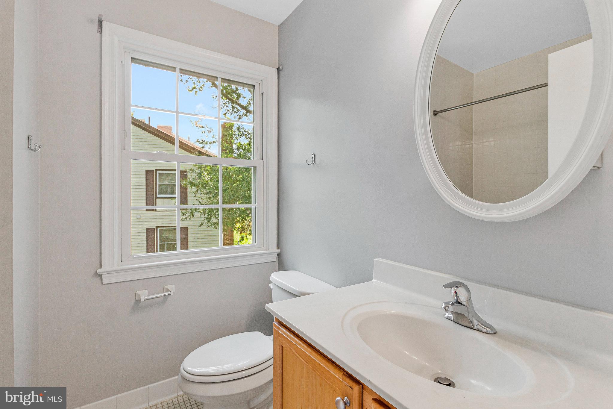 8020 Sleepy View Lane Springfield, VA 22153 - Photo 34 of 53 a bathroom with a sink a toilet and a mirror