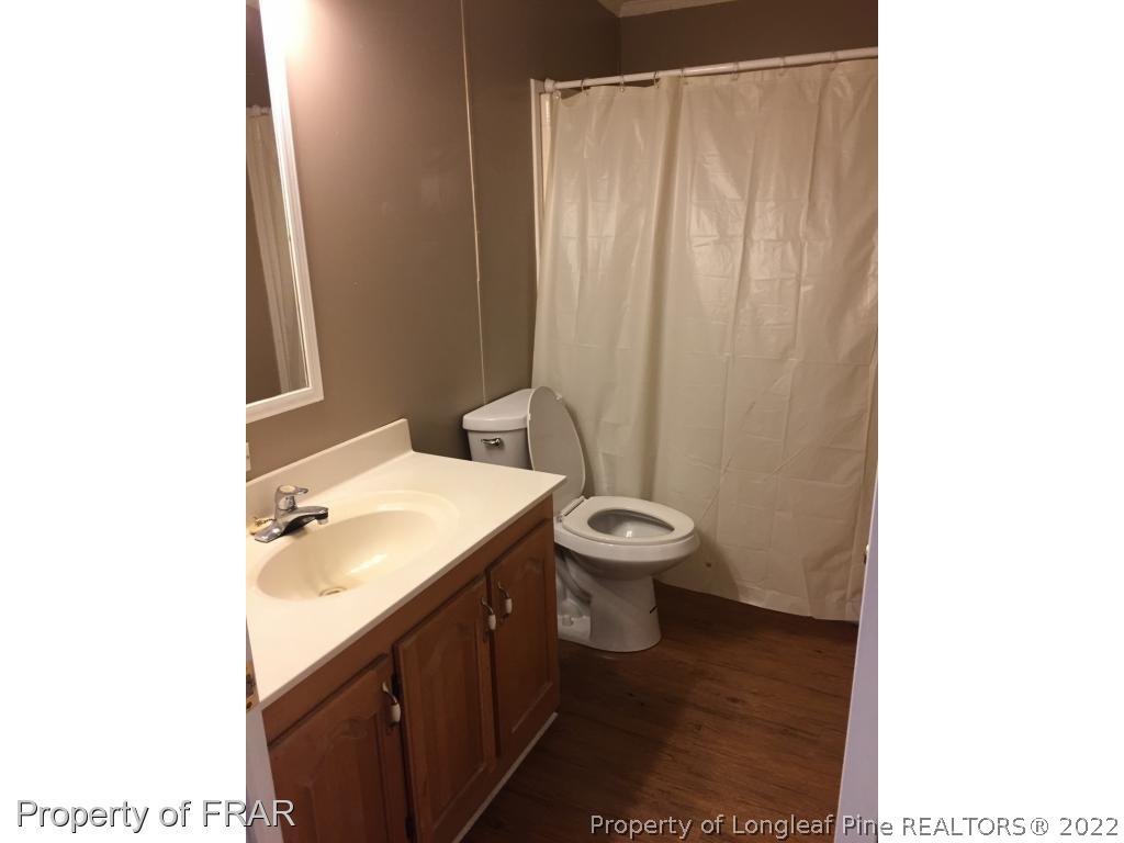 275 Deaton Road Raeford, NC 28376 - Photo 10 of 20 a bathroom with a sink a toilet and a mirror