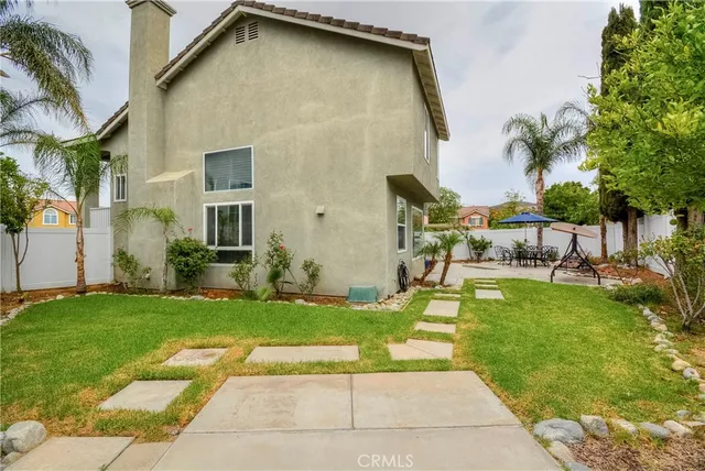 a view of a patio front of house