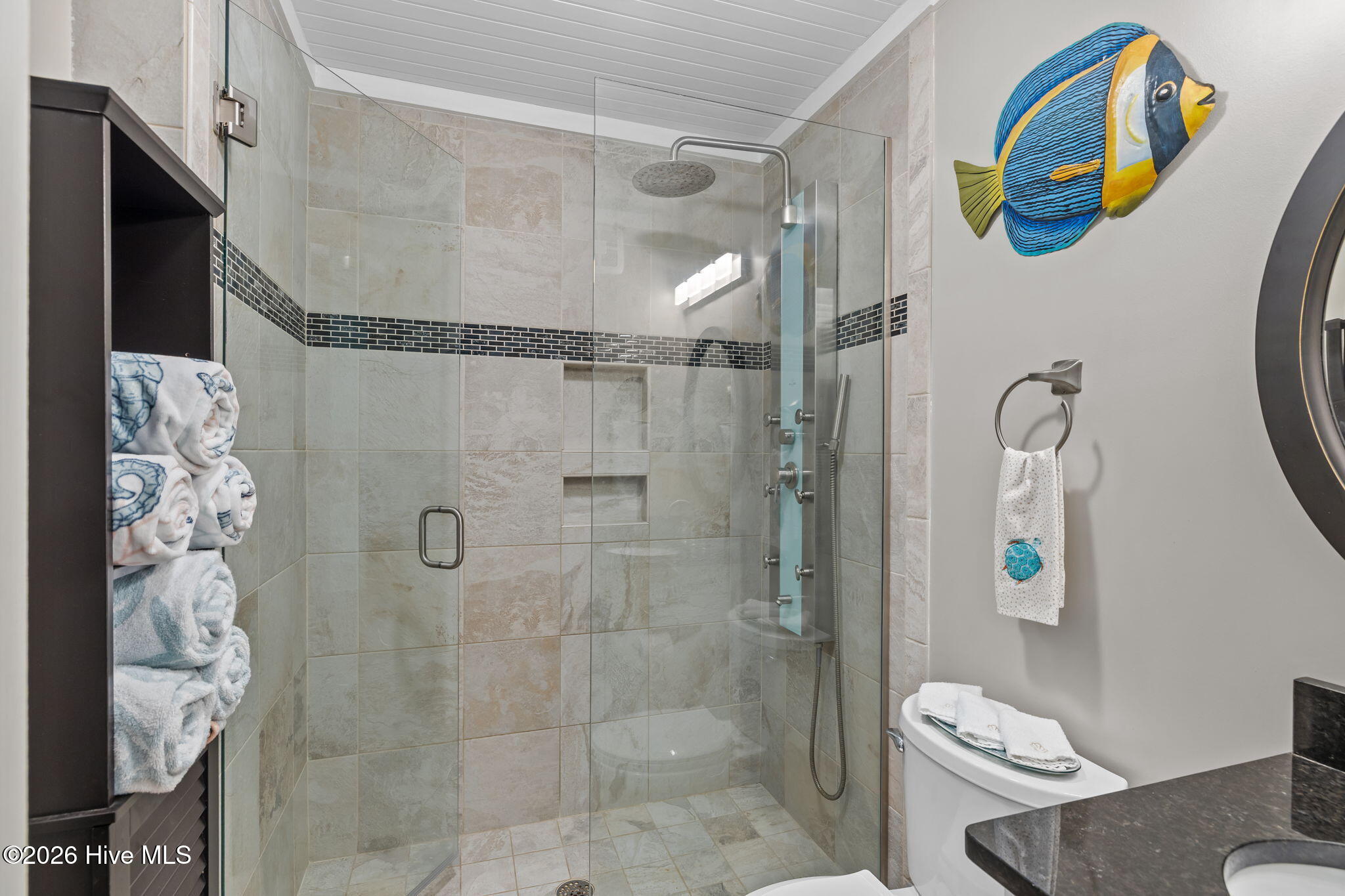 8801 Reed Drive, Unit N 106 Emerald Isle, NC 28594 - Photo 11 of 50 Primary Bathroom with tile walk-in shower