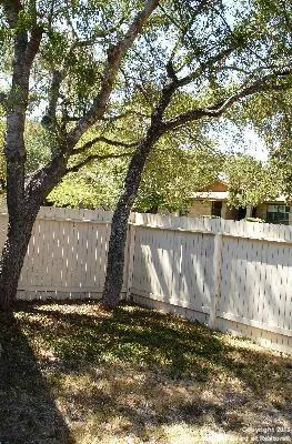 a view of a park with a slide