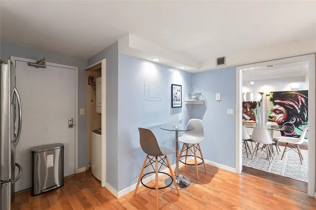 a view of city with tall buildings