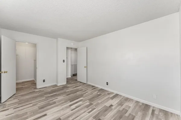 a view of a room with an empty space