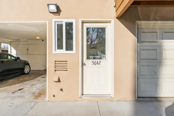 a view of a car garage door
