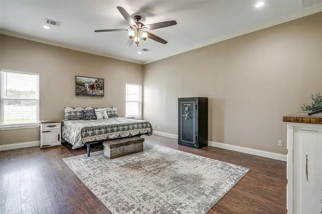a view of a house with a yard and a large tree
