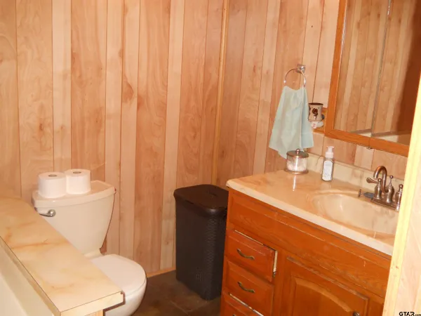 a bathroom with a sink and toilet