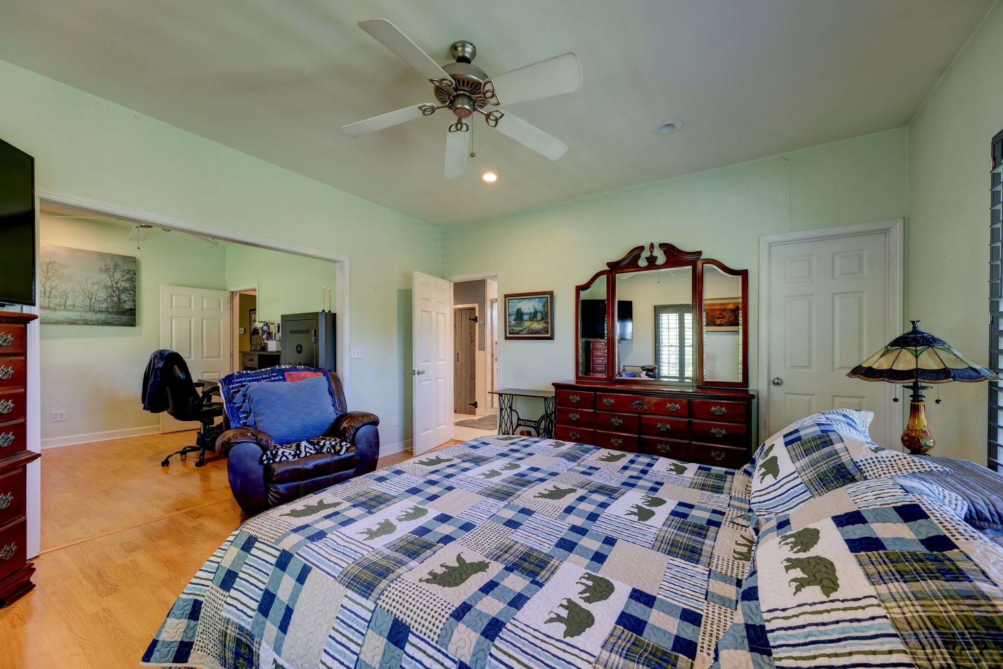 2251 Davidson Graveyard Road Clarksville, TN 37043 - Photo 58 of 78 a bedroom with a bed and wooden floor