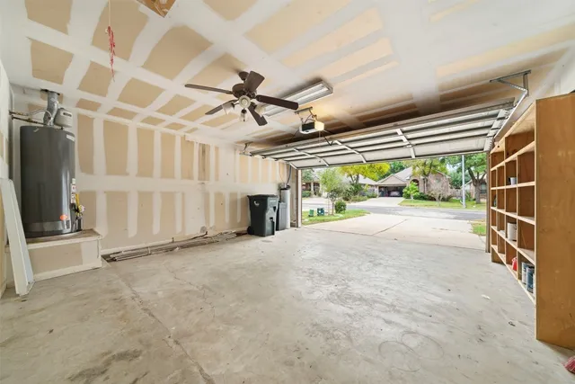 a view of an empty room with a windows