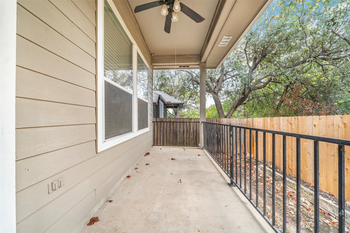 2989 Peacemaker Street Round Rock, TX 78681 - Photo 37 of 40 a view of balcony with wooden floor