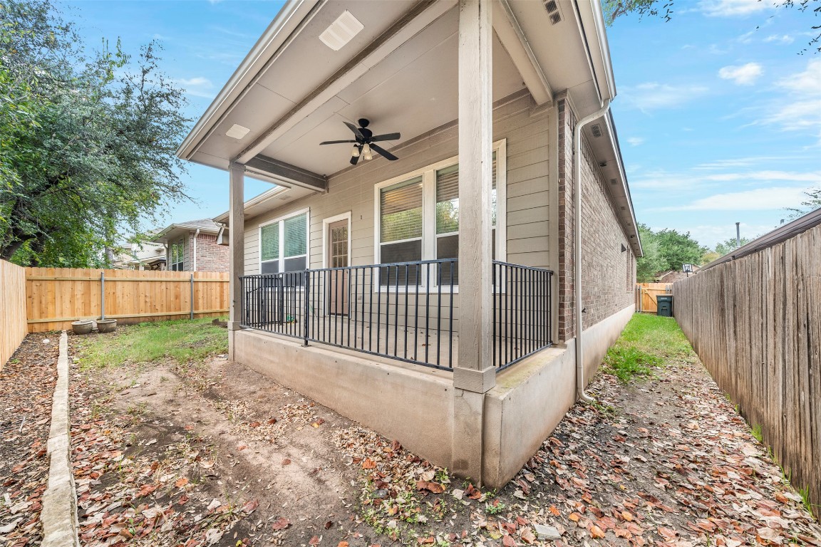 2989 Peacemaker Street Round Rock, TX 78681 - Photo 39 of 40 a view of a porch with a backyard