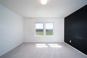 an empty room with a window
