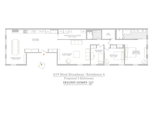 $3,000,000 | 419 West Broadway, Unit 4S | SoHo