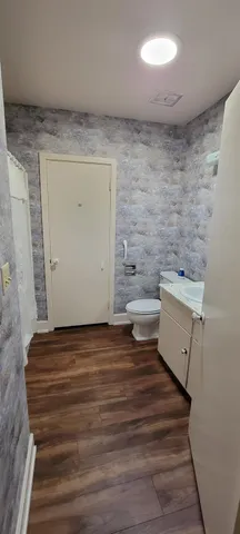 a view of a room with empty racks