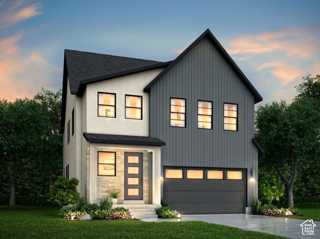 5016 Elmfield Way Highland, UT 84003 - Photo 1 of 1 View of front facade featuring a garage and a lawn