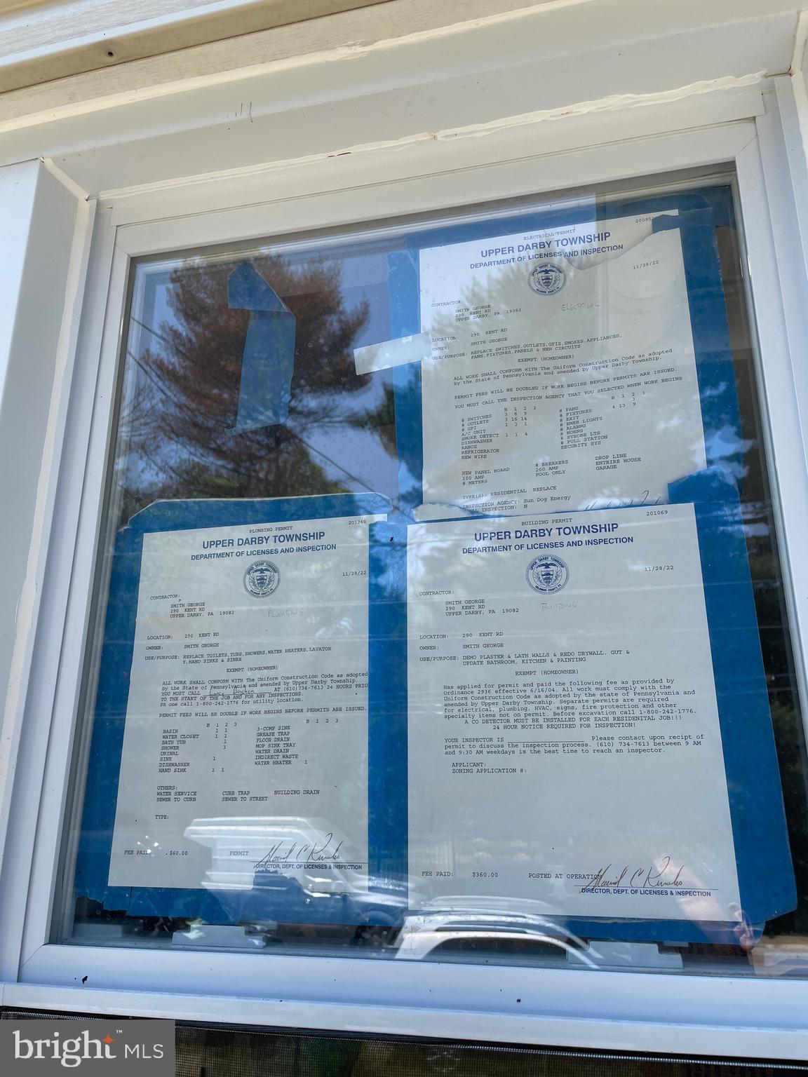 290 Kent Road Upper Darby, PA 19082 - Photo 26 of 26 Permits