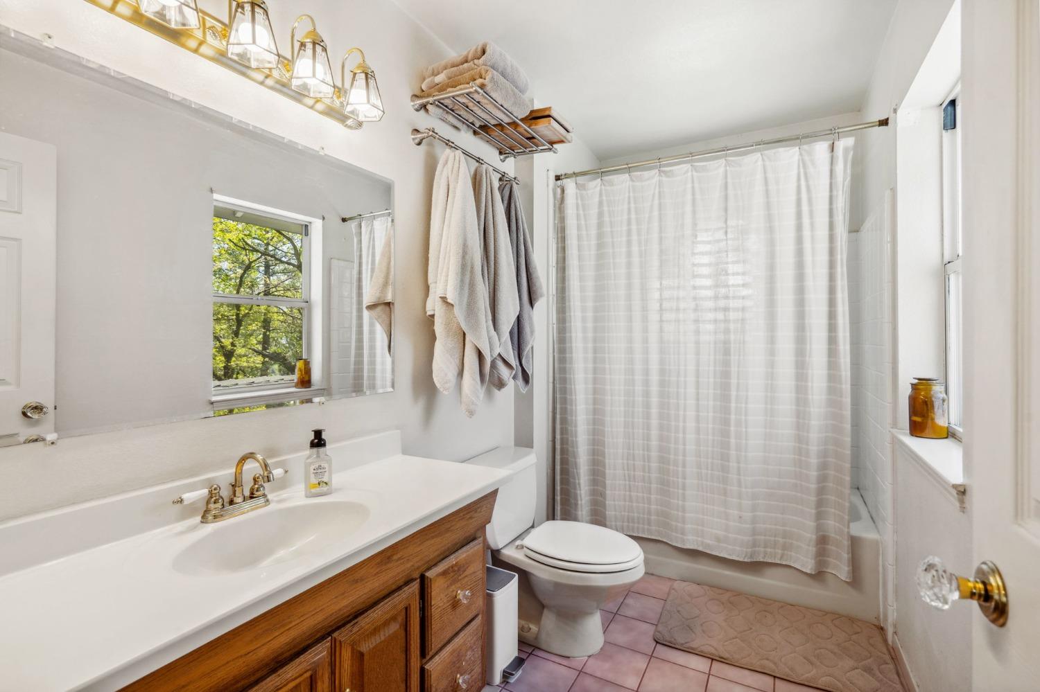 5271 Caprine Road Greenwood, CA 95635 - Photo 13 of 39 a bathroom with a sink a toilet and shower