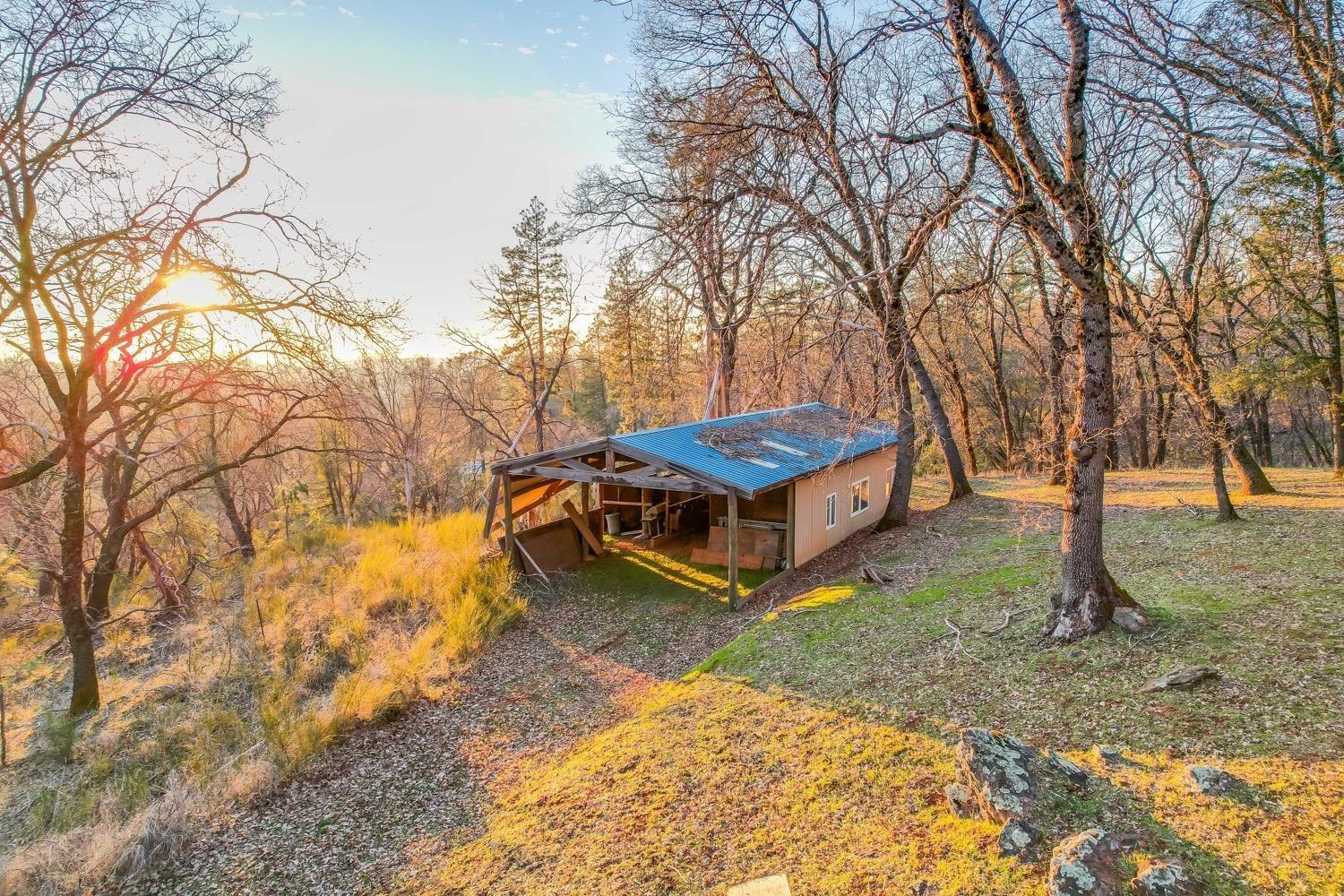 5271 Caprine Road Greenwood, CA 95635 - Photo 25 of 39 a view of a house with a yard covered in snow