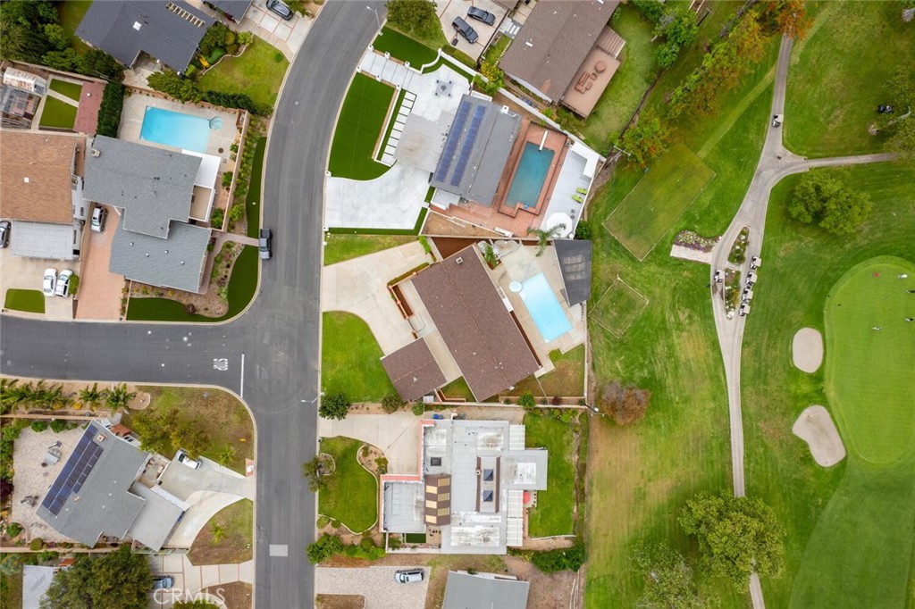 5531 Rockledge Drive Buena Park, CA 90621 - Photo 63 of 64 an aerial view of residential house with outdoor space and swimming pool