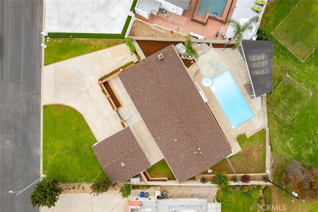 5531 Rockledge Drive Buena Park, CA 90621 - Photo 64 of 64 an aerial view of a house with swimming pool