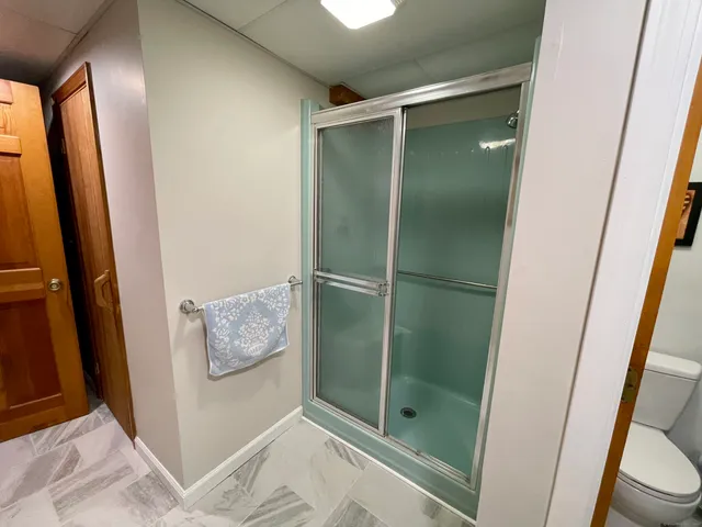 a bathroom with a toilet and a sink