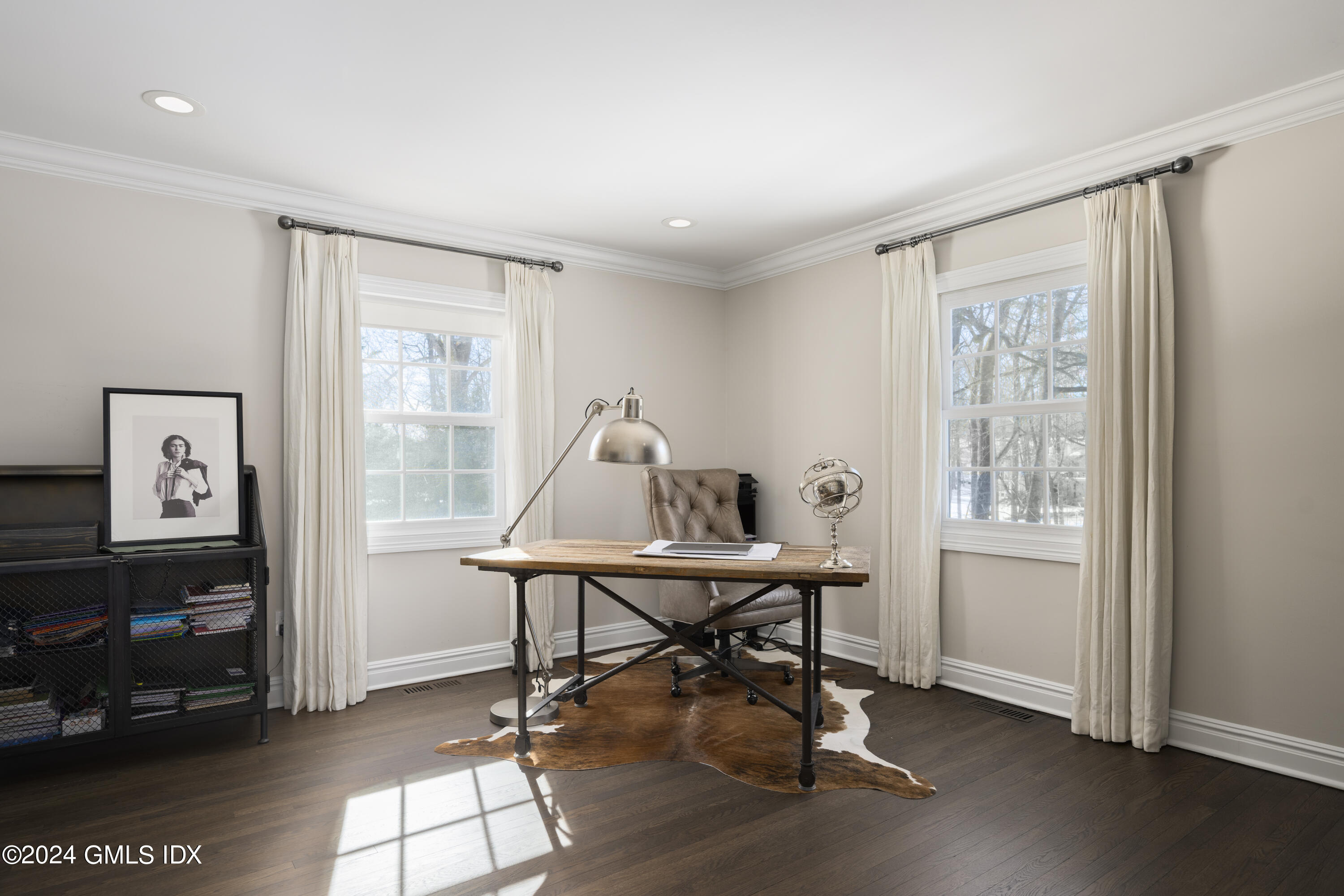 17 Rustic View Road Greenwich, CT 06830 - Photo 15 of 26 a view of a workspace with furniture and a window