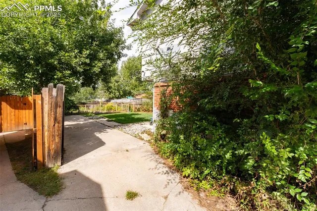 a view of a street with trees