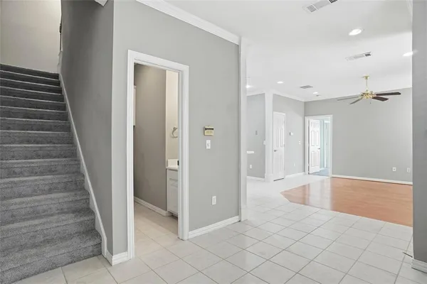 a view of entryway with a front door