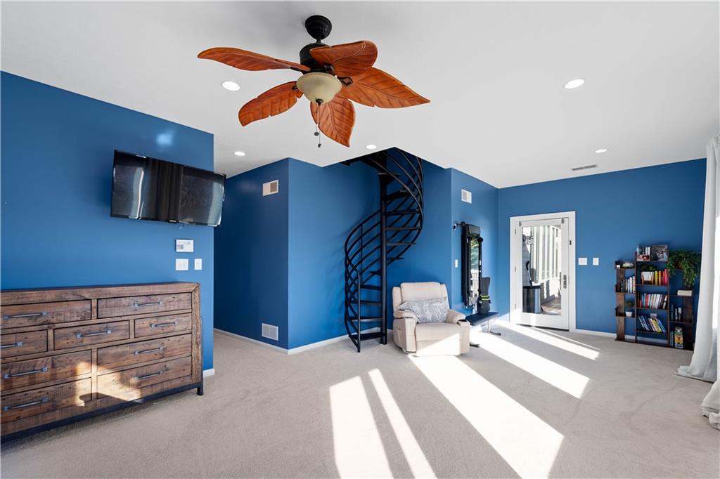 806 Harmony Road Pittsburgh, PA 15237 - Photo 22 of 49 Spiral staircase goes to a special retreat on the 3rd level.