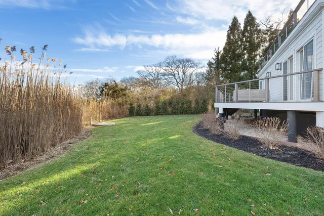 a view of a backyard with a garden