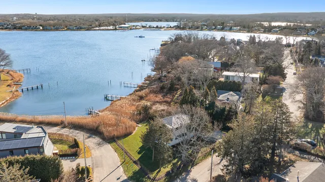 a view of lake and mountain