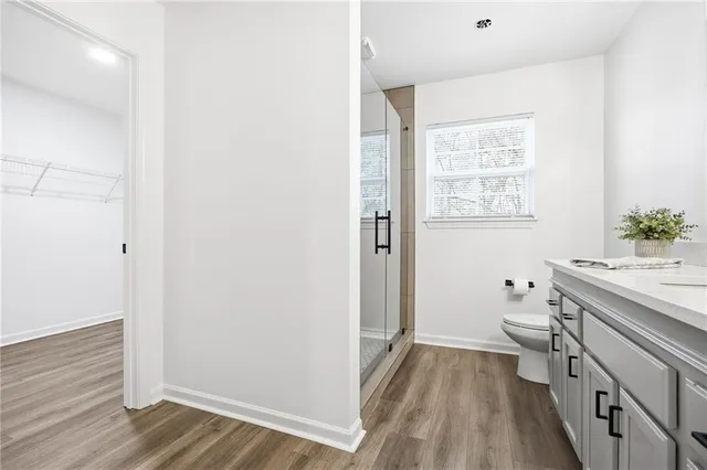 a bathroom with a sink toilet and vanity