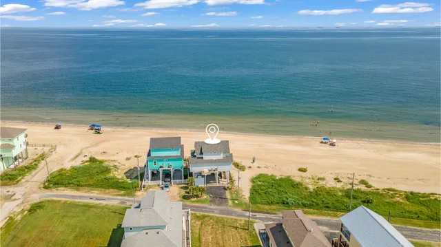 a view of yard with ocean view