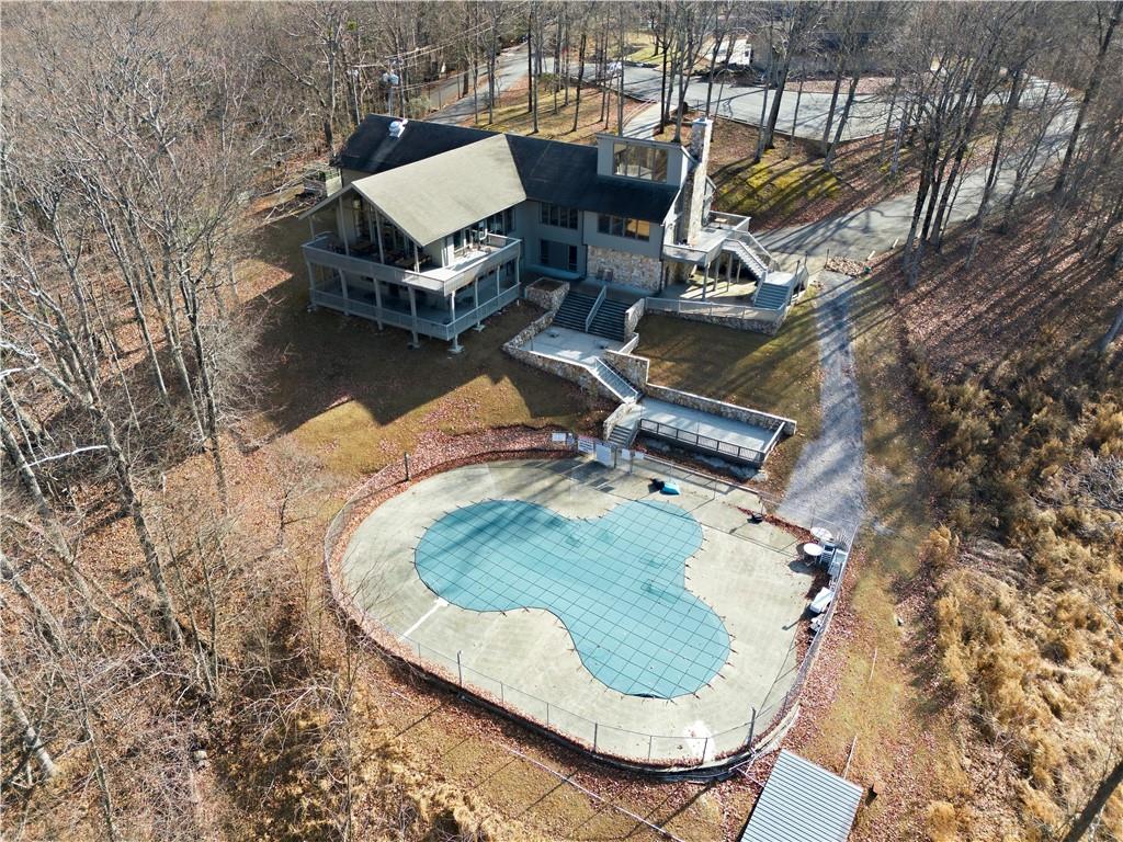 408 Alpine Drive Jasper, GA 30143 - Photo 32 of 42 an aerial view of a kitchen with outdoor seating